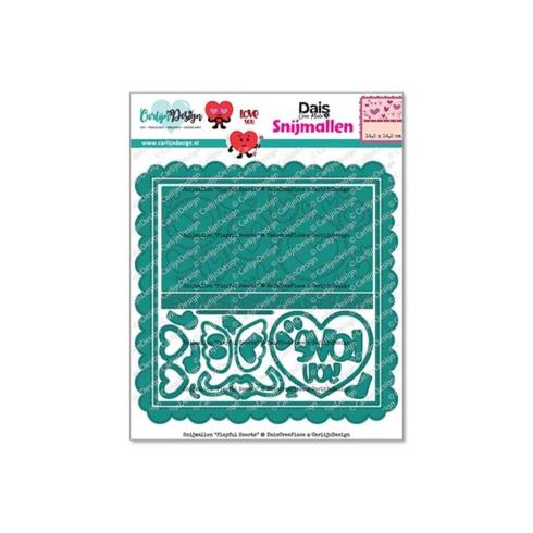 Carlijn Design - Stanzschablone "Playful Hearts" Dies 