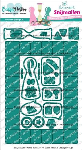 Preview: Carlijn Design - Stanzschablone "Board Buddies" Dies 