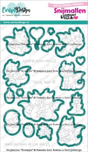 Preview: Carlijn Design - Stanzschablone "Draakjes " Dies