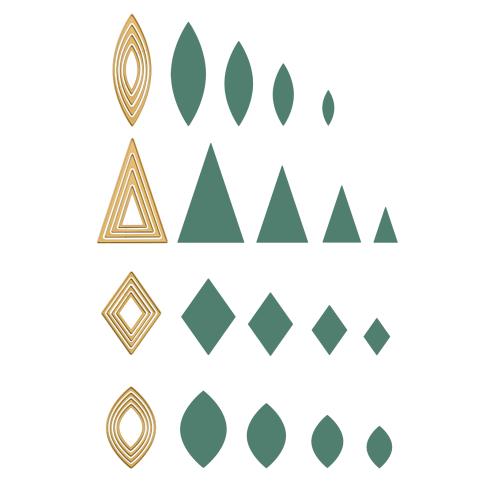 Preview: Vaessen Creative - Stanzschablone "Grundformen 1" Dies