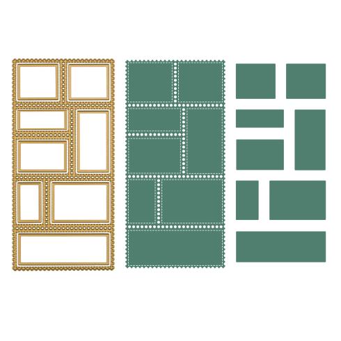 Preview: Vaessen Creative - Stanzschablone "Briefmarken" Dies