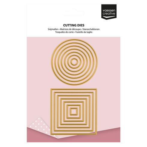 Vaessen Creative - Stanzschablone "Kreise & Quadrate" Dies