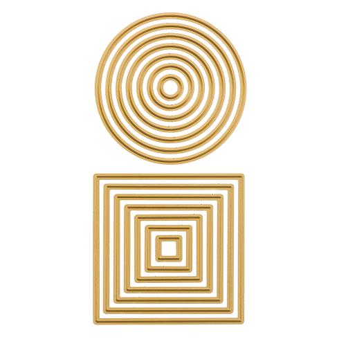 Preview: Vaessen Creative - Stanzschablone "Kreise & Quadrate" Dies