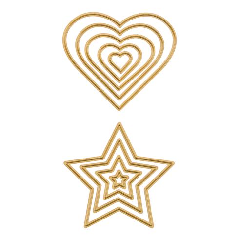 Preview: Vaessen Creative - Stanzschablone "Sterne & Herzen" Dies