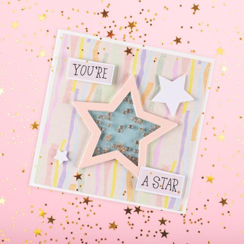 Vaessen Creative - Stanzschablone "Sterne & Herzen" Dies