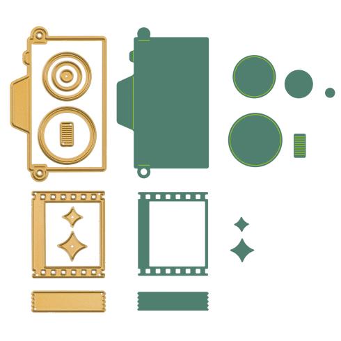 Preview: Vaessen Creative - Stanzschablone "Vintage-Kamera" Dies