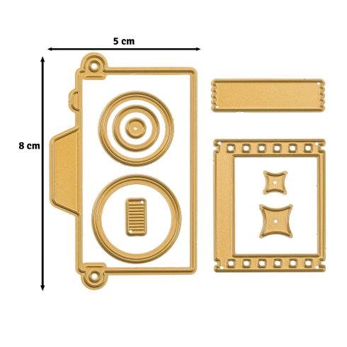 Preview: Vaessen Creative - Stanzschablone "Vintage-Kamera" Dies