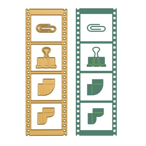Preview: Vaessen Creative - Stanzschablone "Vintage-Filmstreifen" Dies