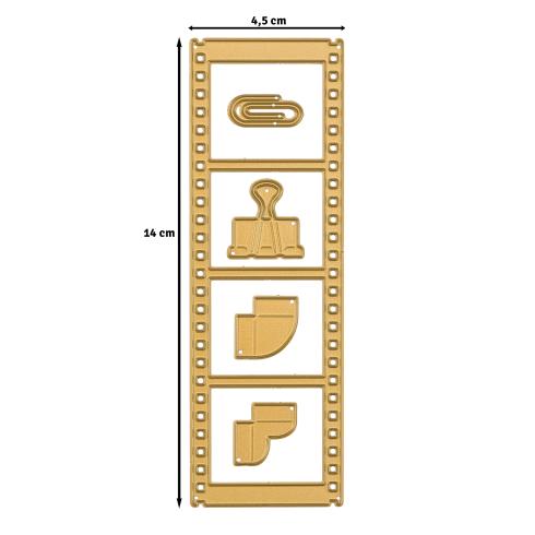 Preview: Vaessen Creative - Stanzschablone "Vintage-Filmstreifen" Dies