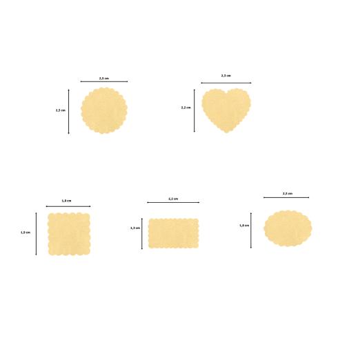 Preview: Vaessen Creative - 5 Motivstanzer "Geometrische Formen Gewellt"