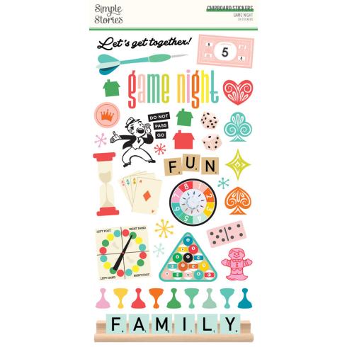 Simple Stories - Aufkleber "Game Night" Chipboard Sticker 