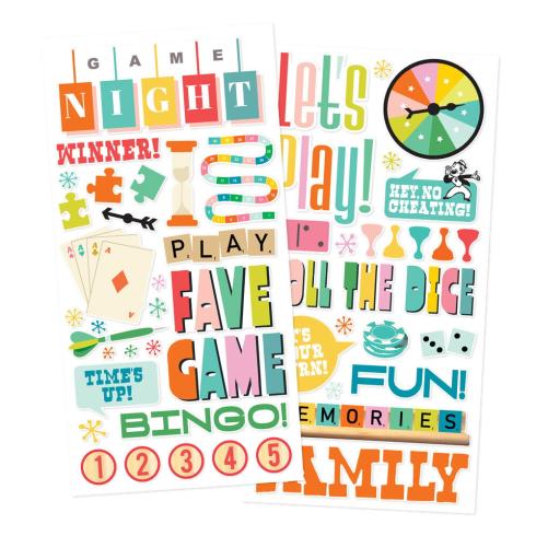 Preview: Simple Stories - Aufkleber "Game Night" Foam Sticker