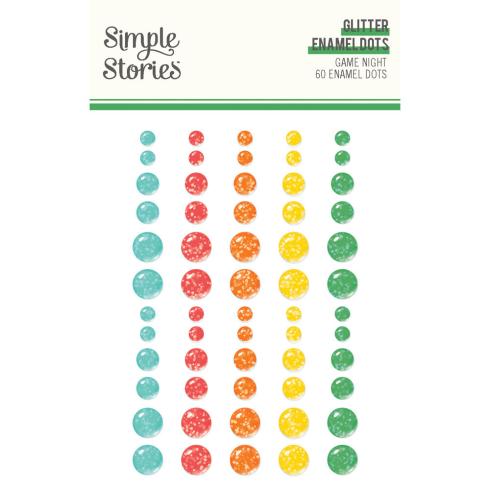 Simple Stories - Enamel Dots "Game Night" 60 Stück 