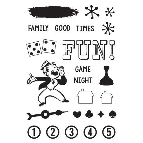 Preview: Simple Stories - Stempelset "Game Night" Clear Stamps 