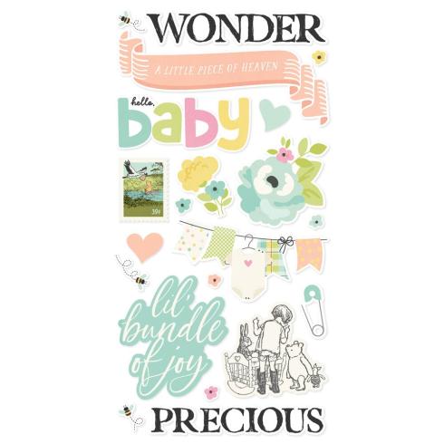 Preview: Simple Stories - Aufkleber "Say Cheese Classic Pooh Baby" Foam Sticker