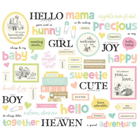 Preview: Simple Stories - Stanzteile "Say Cheese Classic Pooh Baby" Sentiment Bits & Pieces 
