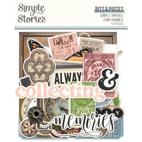 Simple Stories - Stanzteile "Vintage Junk Drawer" Bits & Pieces 