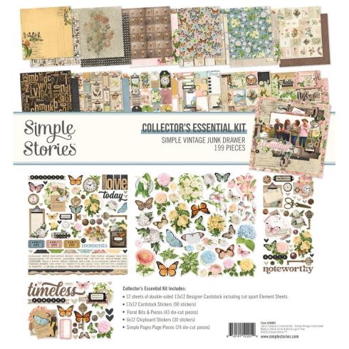 Simple Stories - Collectors Essential Kit "Vintage Junk Drawer" 12 Bogen Designpapier
