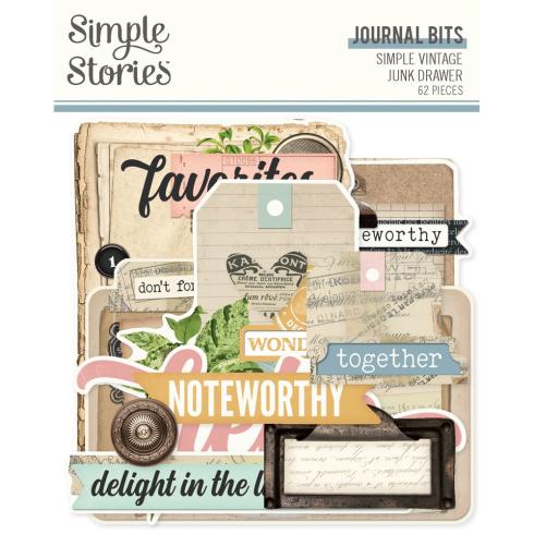 Simple Stories - Stanzteile "Vintage Junk Drawer" Journal Bits & Pieces 