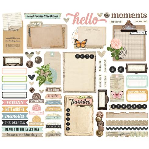 Preview: Simple Stories - Stanzteile "Vintage Junk Drawer" Journal Bits & Pieces 