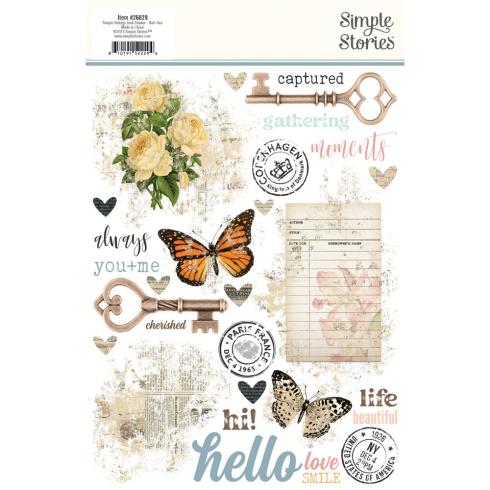 Preview: Simple Stories - Transfer Sticker "Vintage Junk Drawer" Rub Ons