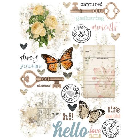 Simple Stories - Transfer Sticker "Vintage Junk Drawer" Rub Ons