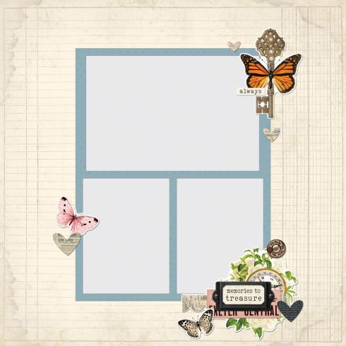 Preview: Simple Stories - Stanzteile "Vintage Junk Drawer" Pages Pieces