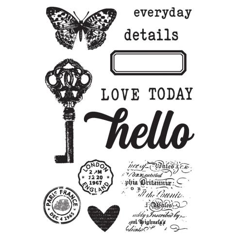 Preview: Simple Stories - Stempelset "Vintage Junk Drawer" Clear Stamps 