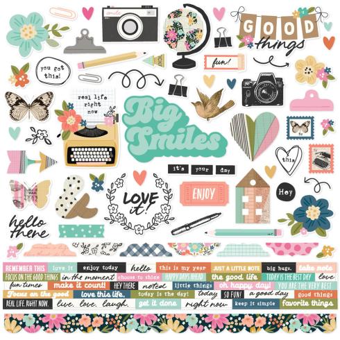 Simple Stories - Aufkleber "Take Note" Cardstock Sticker 