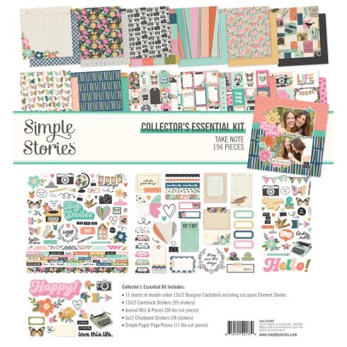 Simple Stories - Collectors Essential Kit "Take Note" 12 Bogen Designpapier