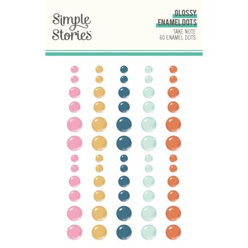 Simple Stories - Enamel Dots "Take Note" 60 Stück 