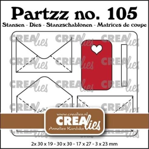Crealies - Stanzschablone "No. 105 Mail" Partzz Dies