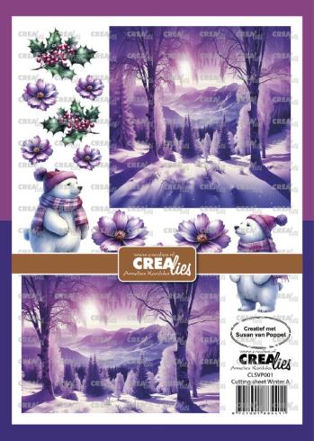 Crealies - Designpapier "Winter A" Cutting Sheets Paper A4 - 8 Bogen