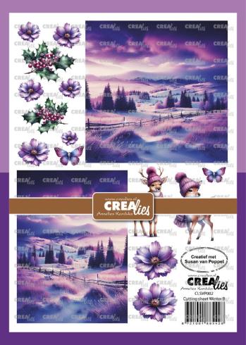 Crealies - Designpapier "Winter B" Cutting Sheets Paper A4 - 8 Bogen