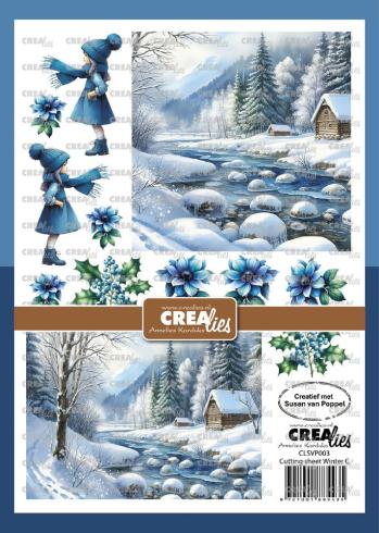 Crealies - Designpapier "Winter C" Cutting Sheets Paper A4 - 8 Bogen