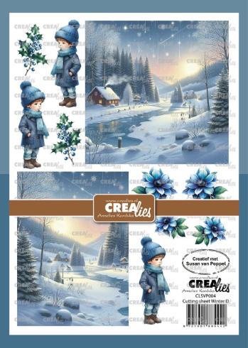 Crealies - Designpapier "Winter D" Cutting Sheets Paper A4 - 8 Bogen