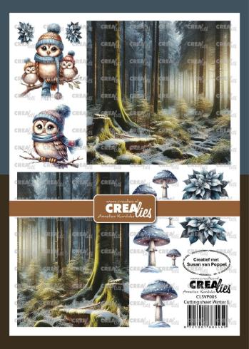 Crealies - Designpapier "Winter E" Cutting Sheets Paper A4 - 8 Bogen