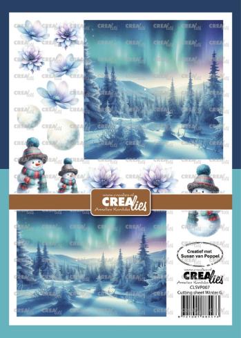 Crealies - Designpapier "Winter G" Cutting Sheets Paper A4 - 8 Bogen