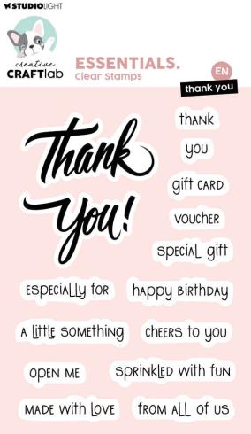 Creative Craft Lab - Studio Light - Stempelset "Thank You" Clear Stamps