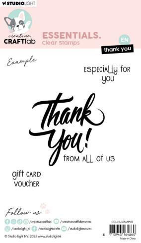 Preview: Creative Craft Lab - Studio Light - Stempelset "Thank You" Clear Stamps