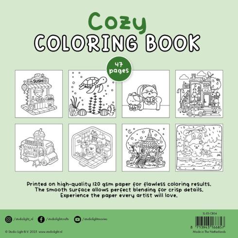 Preview: Studio Light - Ausmalbuch "Cozy 3" Coloring Book 20x20cm