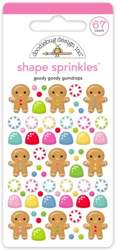 Doodlebug Design - Epoxy Sticker "Goody Goody Gumdrops" Shape Sprinkles