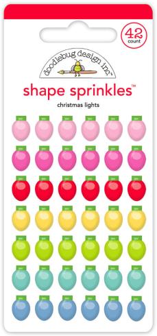 Doodlebug Design - Epoxy Sticker "Christmas Lights" Shape Sprinkles
