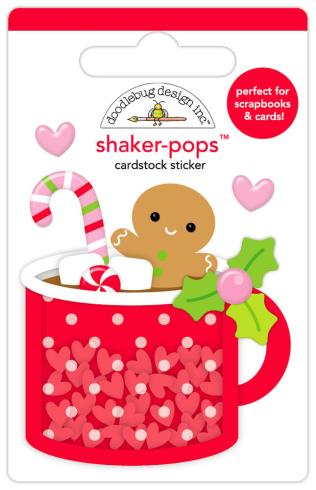 Doodlebug Design - Dimensional-Sticker "Oh What Fun Heartwarming" Shaker-Pops