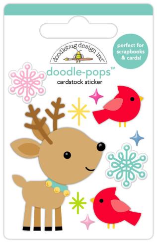 Doodlebug Design - Sticker "Oh What Fun Deer Friends" Doodle-Pops 