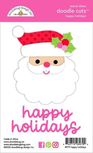 Doodlebug Design - Stanzschablone "Happy Holidays" Doodle Dies 