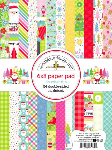 Doodlebug Design - Designpapier "Oh What Fun" Paper Pack 6x8 Inch - 24 Bogen