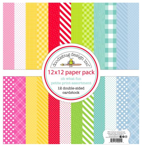 Doodlebug Design - Designpapier  "Oh What Fun" Paper Pack 12x12 Inch - 12 Bogen