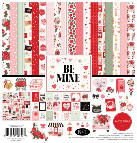 Carta Bella - Designpapier "Be Mine" Collection Kit 12x12 Inch - 12 Bogen  