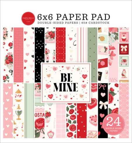 Carta Bella - Designpapier "Be Mine" Paper Pad 6x6 Inch - 24 Bogen